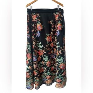 Soft Surroundings Fully Embroidered Maxi Skirt A Line (14)